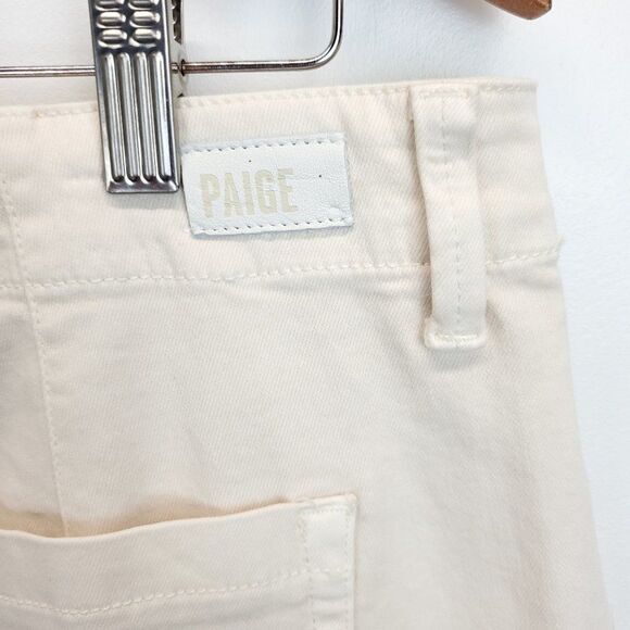 PAIGE Pleated Mayslie Double Button Skinny Jeans Size 32 - Picture 11 of 13